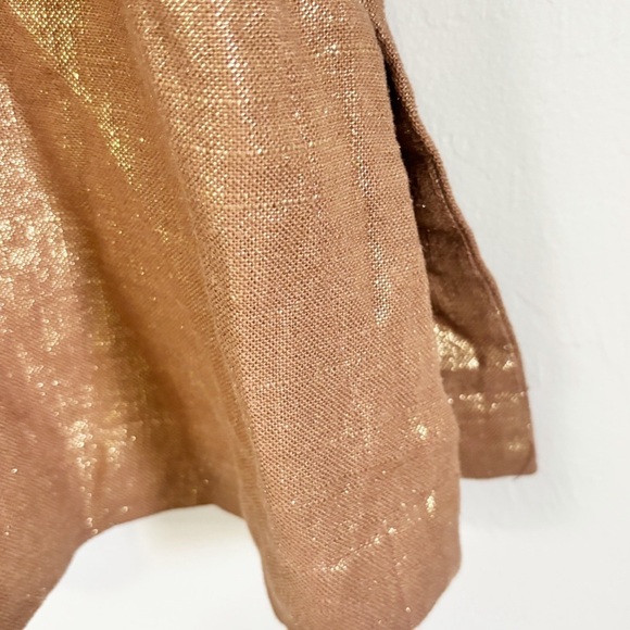 BOO GEMES Women’s Brown Gold Pink Linen Blend Lagenlook Tunic Dress Size Large - Picture 6 of 7